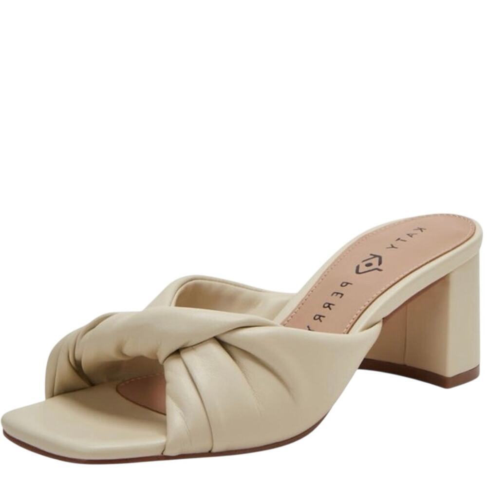 Katy Perry The Tooliped Twisted Cream Ivory Sandal Heeled Women’s Size 9 - Picture 4 of 7